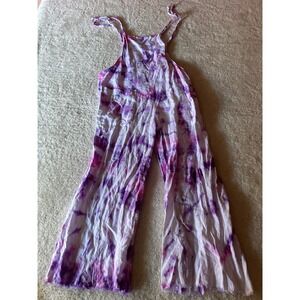 9 Seed Tie Dye Pink/Purple/White‎ Jumpsuit Size M/L
